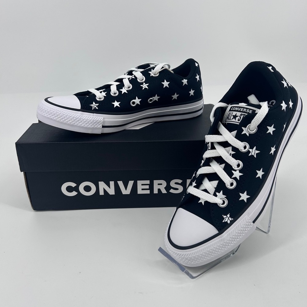 Converse CTAS Street Slip Black White Star Print Sneakers 6.5W 5M 096-20-0041